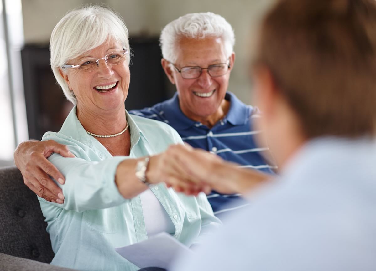 Senior couple at a meeting with their advisor